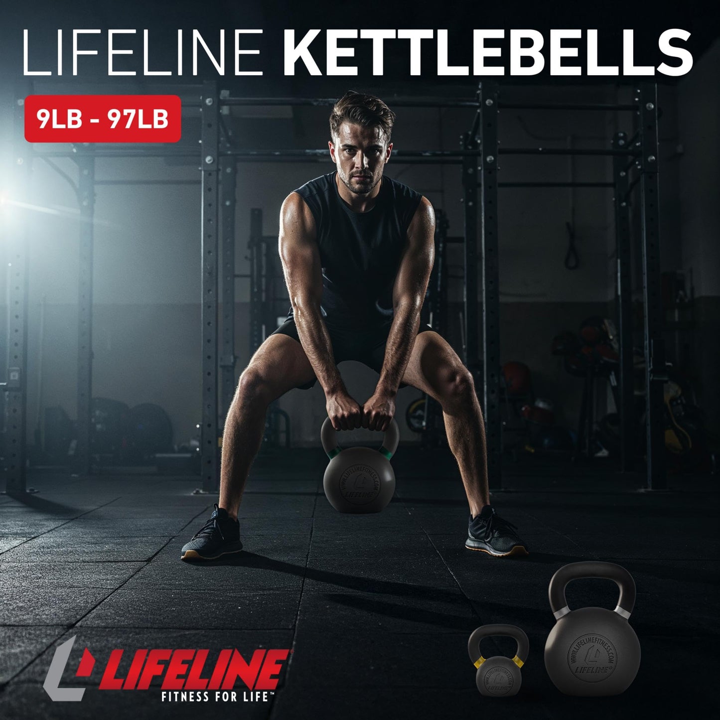 Lifeline Strength Training Kettlebell Weight for Home Gym, 20Kg Kettlebell