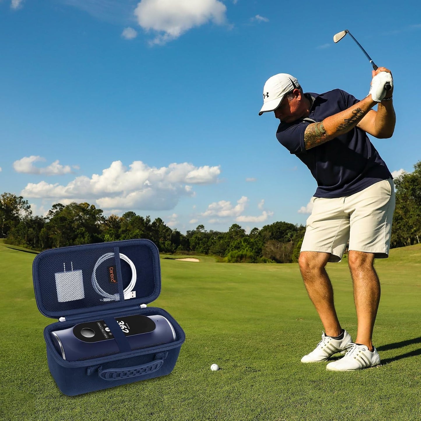 Canboc Carrying Case for Blue Tees Golf Player+/ Player Pro GPS Speaker with Touch Screen Display, GPS Speaker Bag