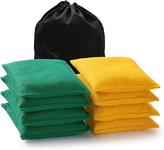 Cornhole Bags Set of 8 Regulation Corn Hole Bean Bags for Cornhole Game, Professional Weather Resistant Corn Hole Bags with Tote Bag