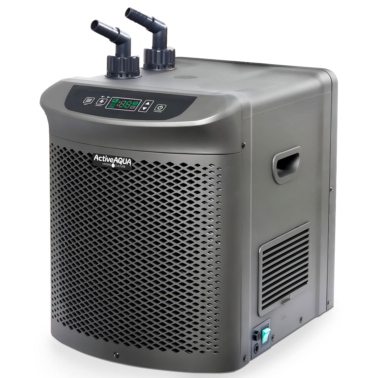Active Aqua Hydroponic Water Chiller for Aquaponics, Plunge Baths and Aquariums, 0.25 HP - Portable Cooling System with Boost Function for 40-92 Gallon Reservoirs, Pure Titanium Evaporator Cooler