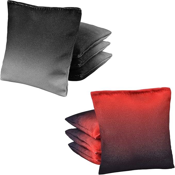 Weather Resistant Cornhole Bags, Gradient Corn Hole Bags Set of 8, Cornhole Bean Bags, Modified Size Cornhole Bags for Tossing Game, Includes Tote Bag