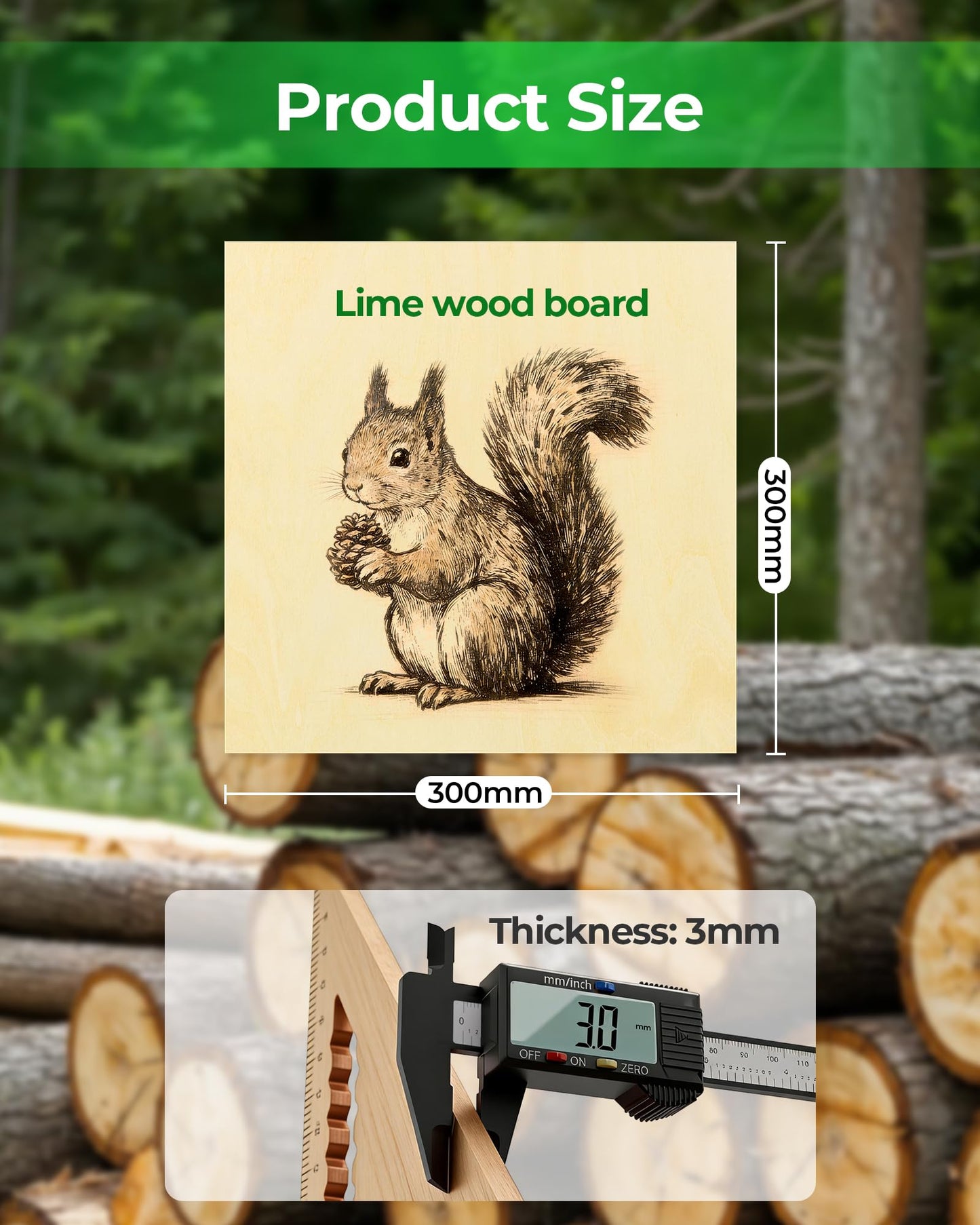 ACMER S1 6000mW Laser Engraver and Peach Wood Sheets 6 Pack