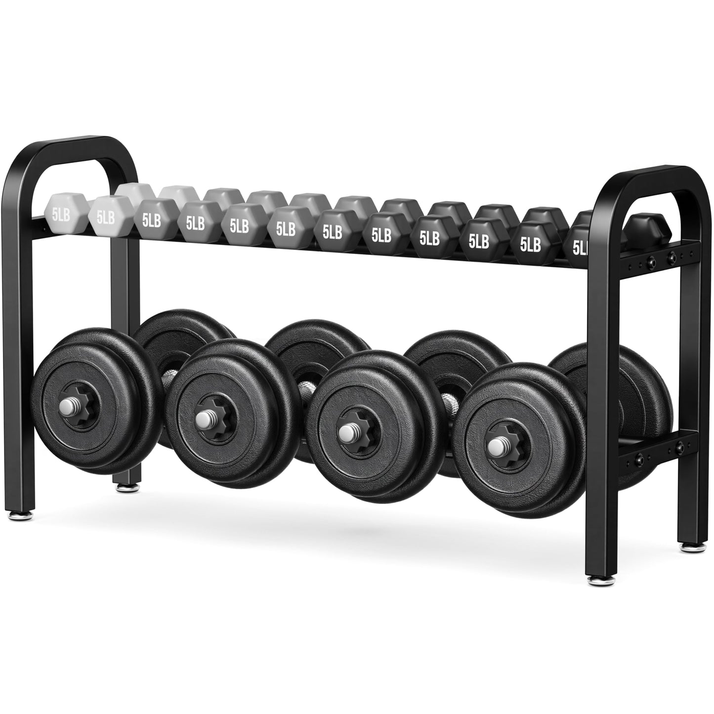 2 Tier Dumbbell Rack, Weight Rack for Home Gym, 300 lb Capacity