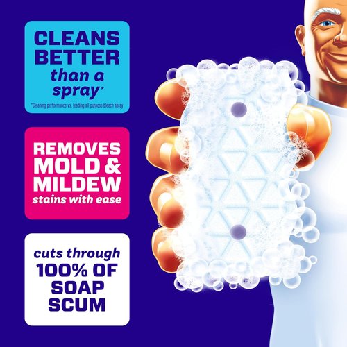 Mr. Clean Magic Eraser Sponge - Powerful Bathroom Cleaner with Febreze Lavender Scent | 5 Count