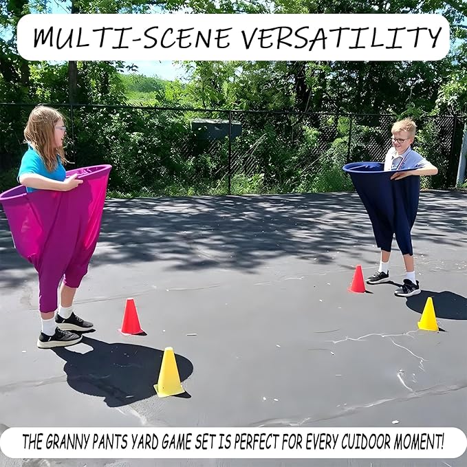Granny Pants Yard Game, Granny Pants Outdoor Game, YardGames for Adults, with Bouncy Balls and Pump, Field Day Games for Adults, for Birthdays, BBQs, Beach and Backyard Games