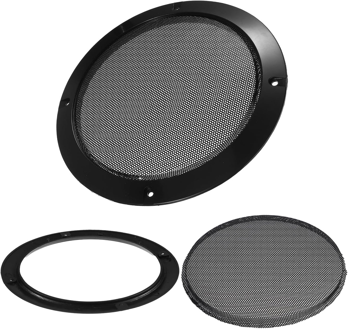 SynHHergyx 2 6.5 Inch Pcs Metal Mesh Speaker Grill Covers Speaker Grill ABS Plastic Frame Subwoofer Protective Case