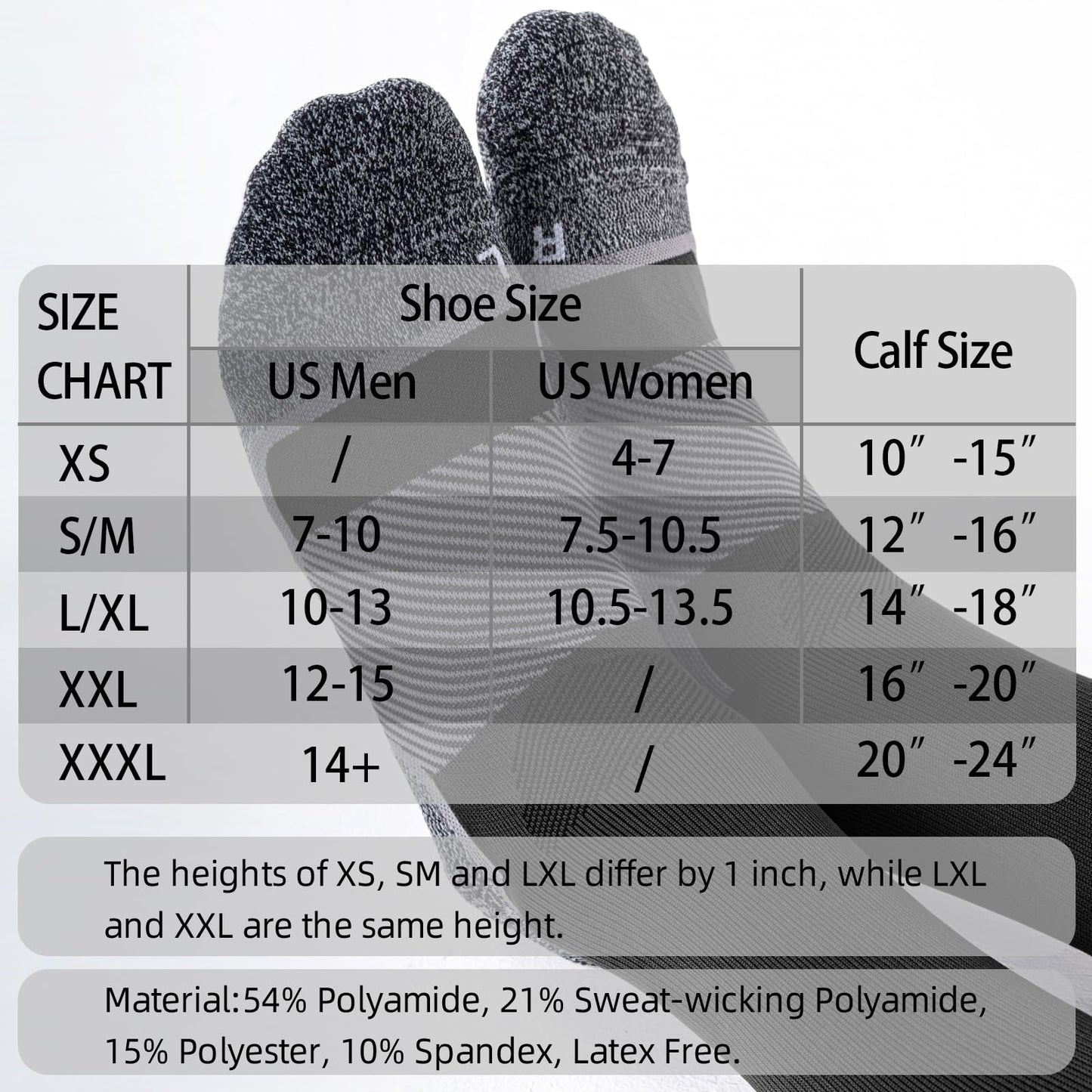 Medical Compression Socks 20-30 mmHg for Men Women (3 Pairs) - Best Support for All Day Wear, Pain Relief, Circulation