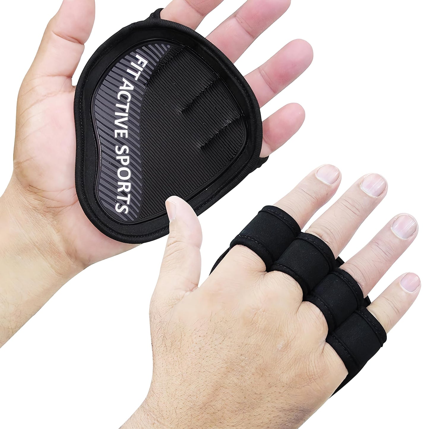 Fit Active Sports Weight Lifting Gloves for Men & Women - Durable Gym Workout Gloves with Grip Pads, Rubber Padding to Prevent Calluses | Grey, Large/Extra Large