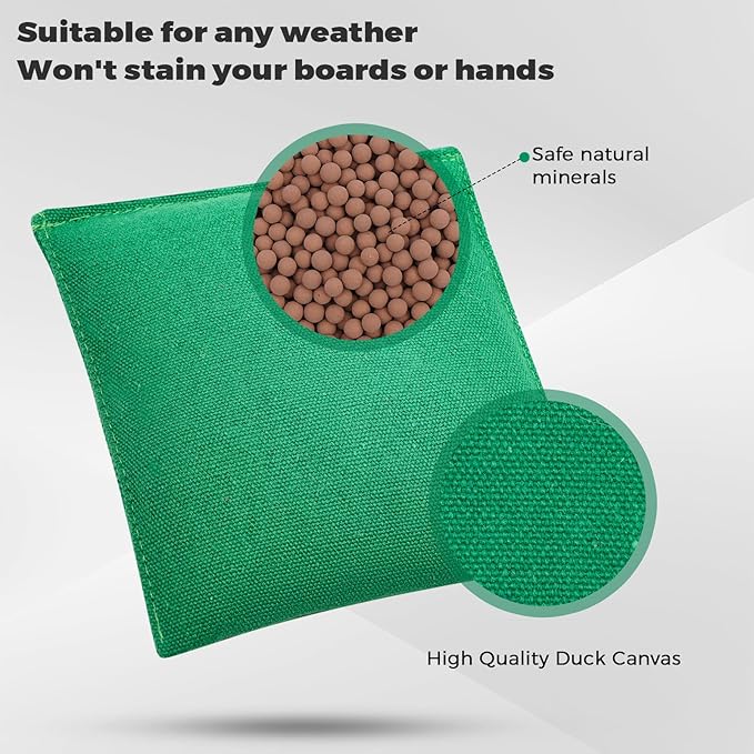 Set of 8 Regulation Cornhole Bags Double Sided, Weather Resistant Bean Bags for Cornhole Toss Game, Corn Hole Beans Bags with Tote Bag
