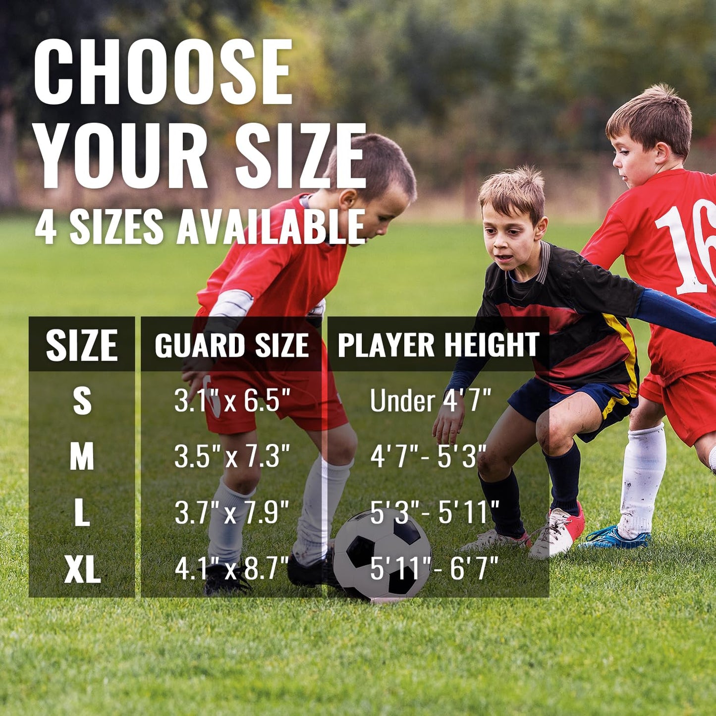 Soccer Shin Guards for Men incl. Sleeves with Optimized Insert Pocket - Protective Soccer Equipment for Kids Adults (Black L)