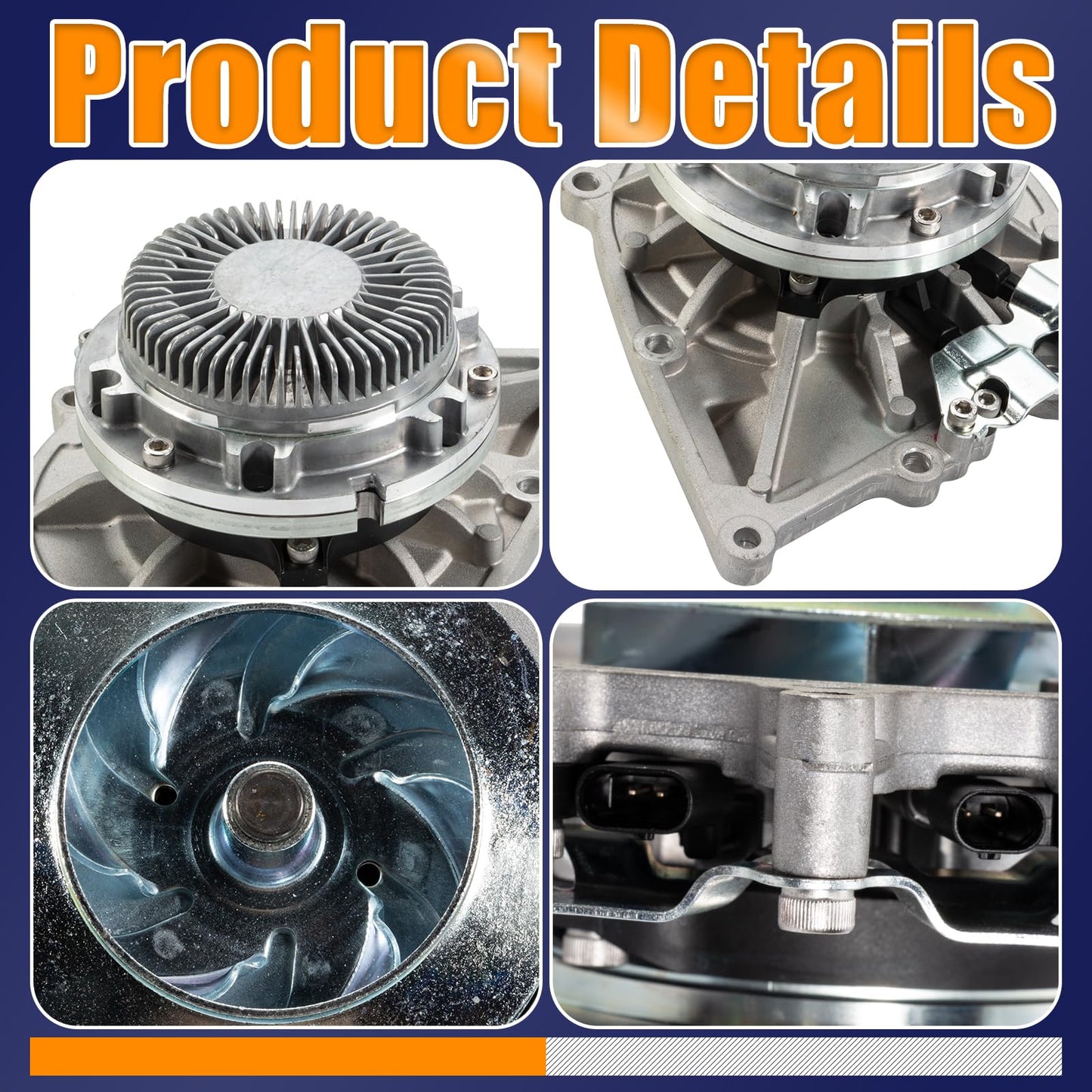 BLCYANUE water pump Compatible with Detroit DD13 DD16 DD15-13 DD15 Engine,Compatible with Freightliner Cascadia accessories 2008-2022,Western Star 5700XE 2016-2022 EA4712001101