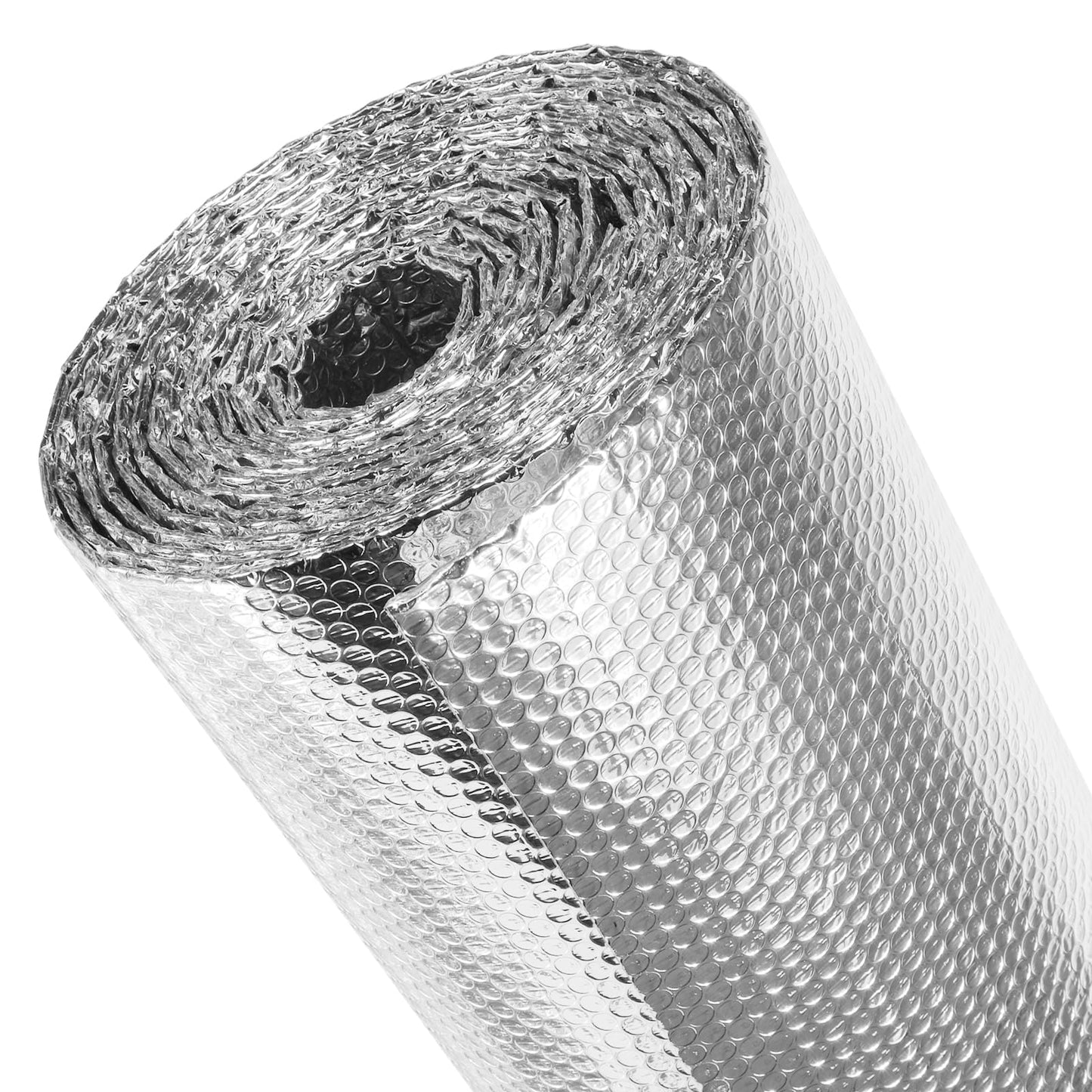 fowong Reflective Bubble Insulation Sheet, Double Side Window Insulation for Summer Heat, 48" x 10 Ft Aluminum Foil Bubble Shield, Sun Reflector for Window, RV, Garage Door, Roof