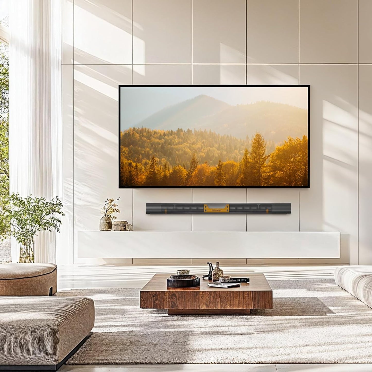 Perlegear Soundbar Wall Mount - Compatible with Sonos Arc & Ultra | Hidden Design, Sturdy Steel Structure