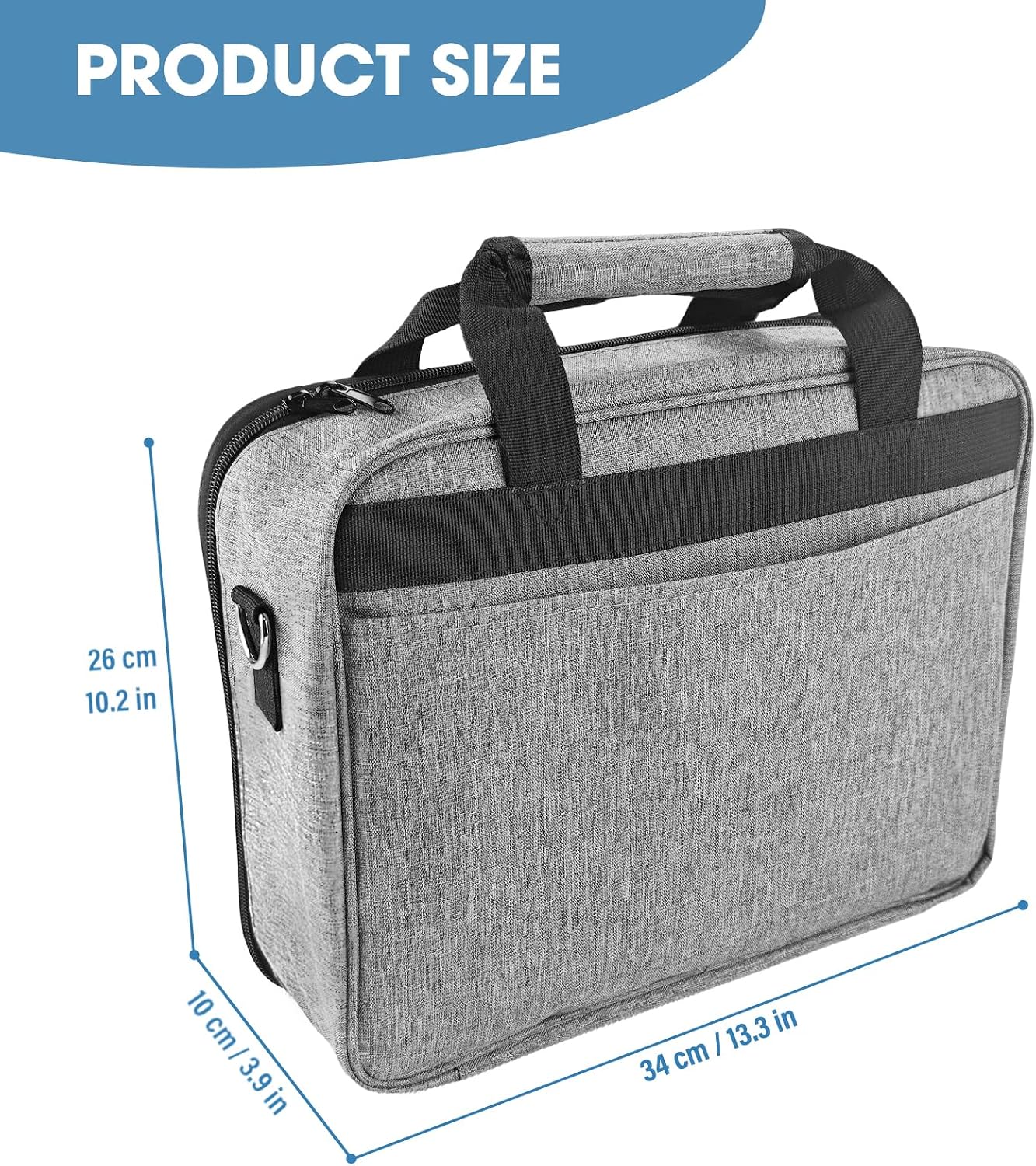 14" 11" 4" ZKOO Projector Carrying Case, Projector Bag Compatible with Most Projectors, Includes Storage Pockets