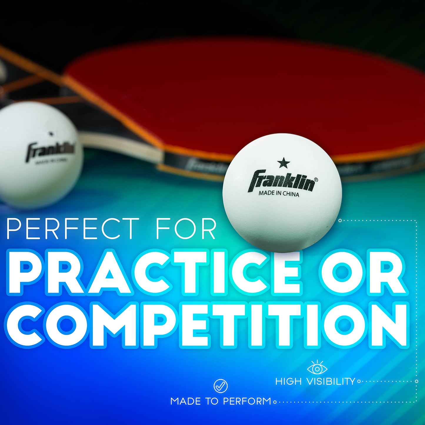 Franklin Sports 1 Star Table Tennis Balls (Pack of 12), 40 mm