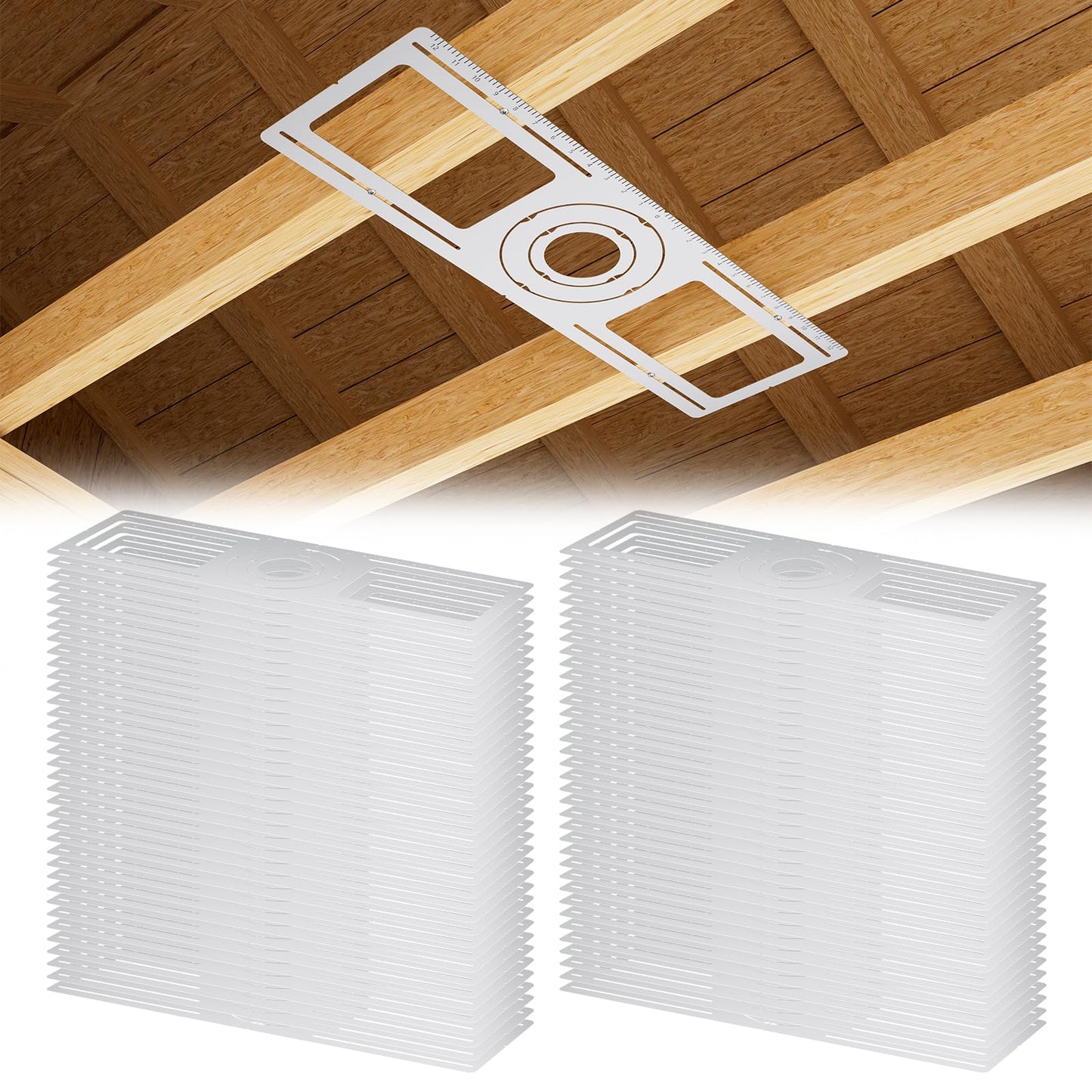 72 Pack New Construction Mounting Plate Round Hole 3" 4" 6" Galvanized Flat Steel Rough-in Fixture Wafer Light Bracket Led Recessed with Screw Accessories