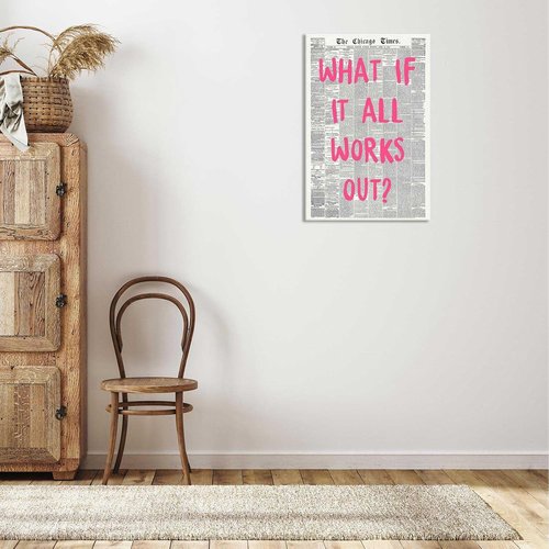 Drimiler Retro Newspaper Poster - Positive Affirming Quote Canvas Wall Art | 12x18in Framed Decor