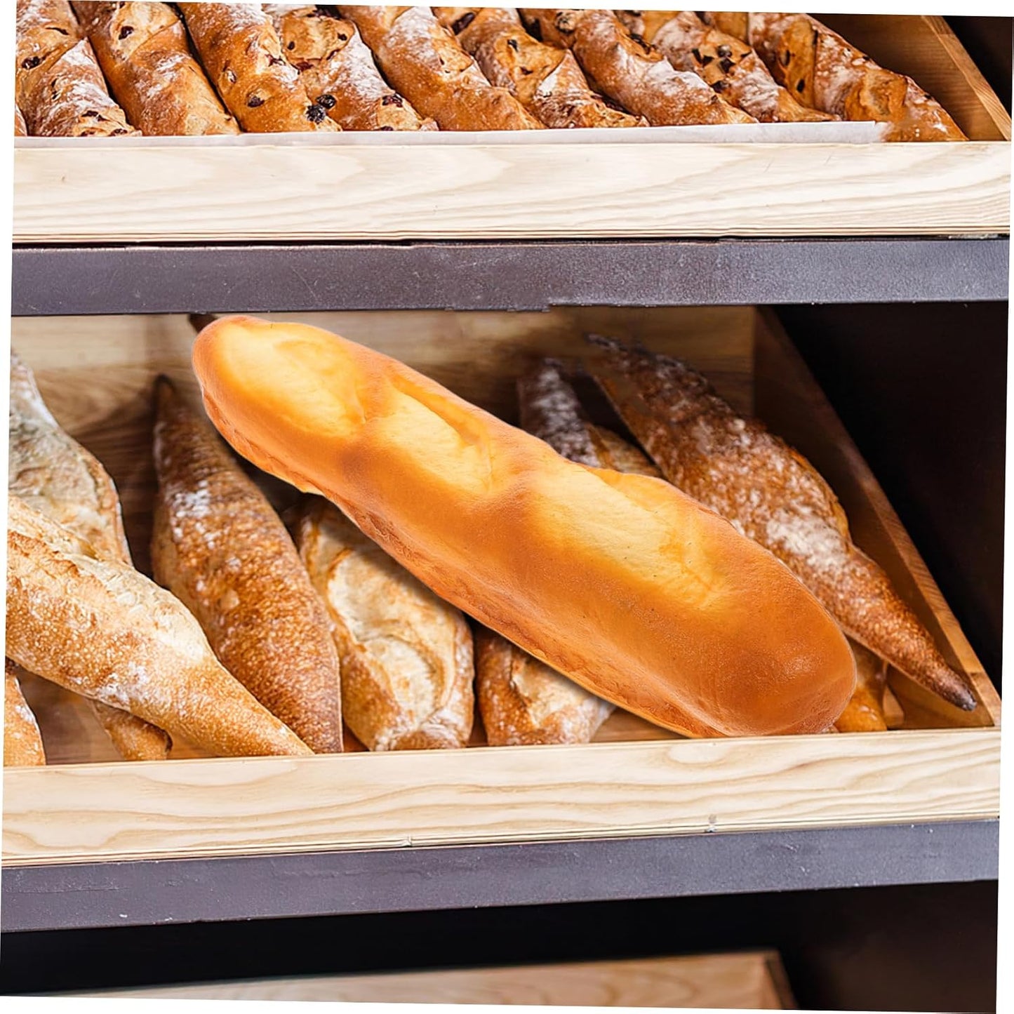 Cabilock Realistic Artificial Baguette Bread Model Lifelike Fake Bread Display Prop for Cake Photography Bakery