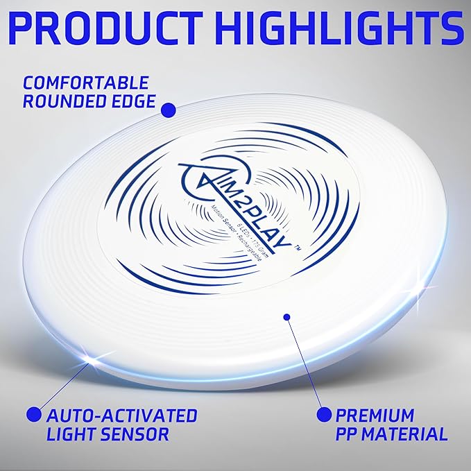Glow in The Dark Flying Discs, Light Up | Sports Unique Gift, Professional Long & Precise Flights Very Bright