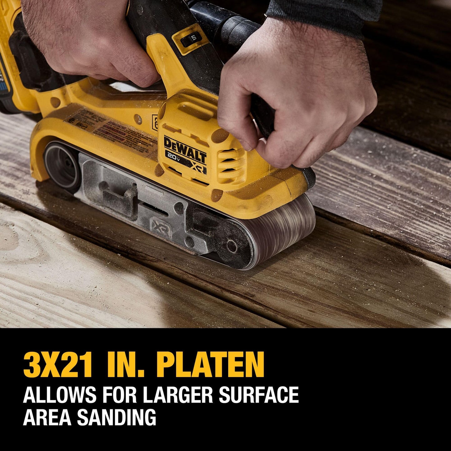 DEWALT 20V MAX* Belt Sander, Cordless, Brushless, Tool Only (DCW220B)
