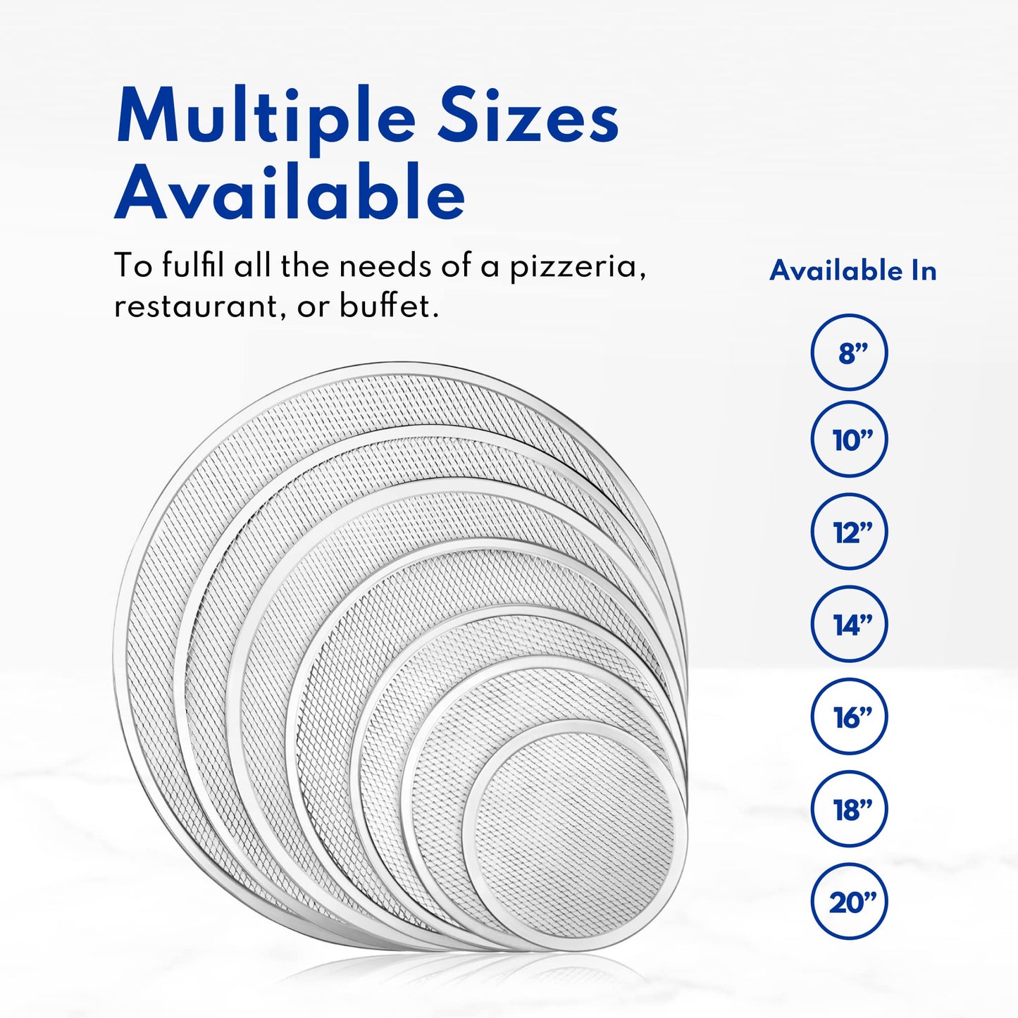 New Star Foodservice Restaurant-Grade Seamless Aluminum Pizza Baking Screen, 16 Inch