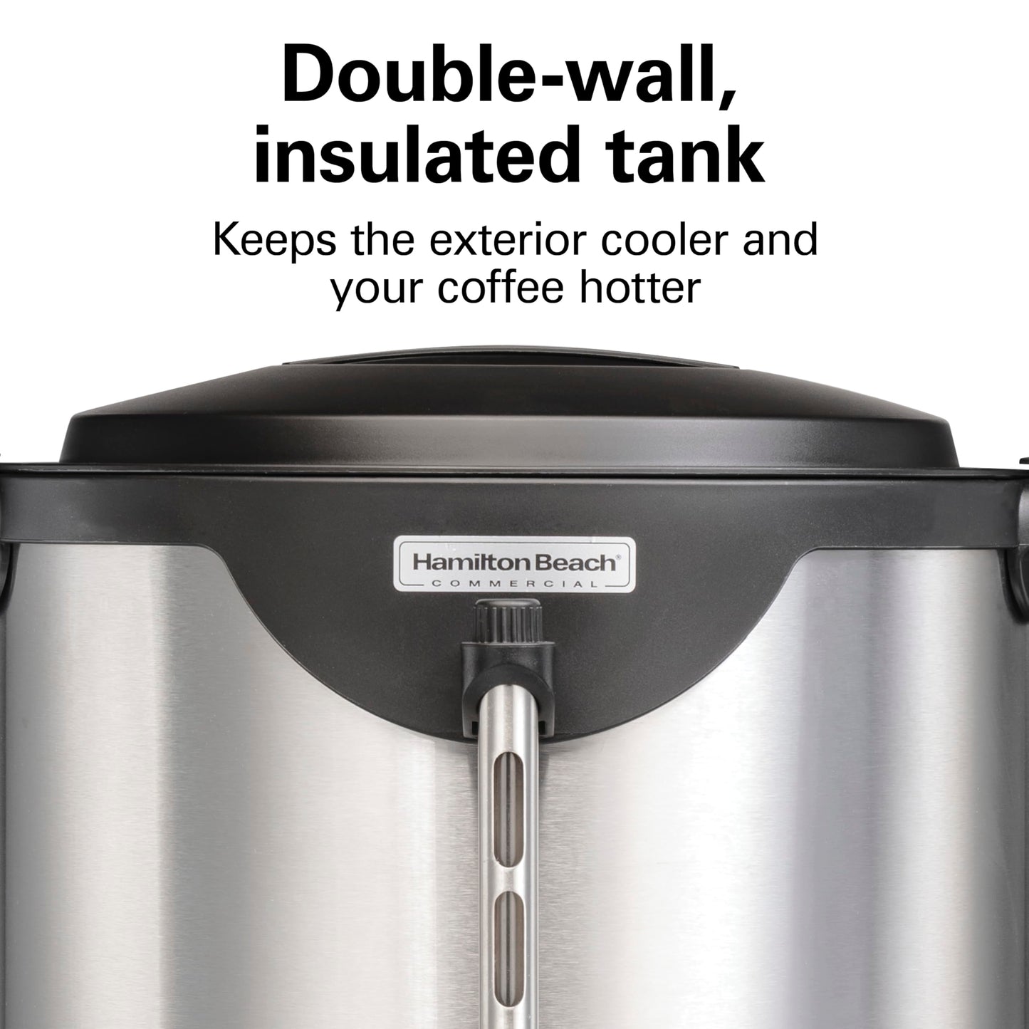 Hamilton Beach Commercial 75 Cup Stainless Steel Coffee Urn, Double Wall Insulated, 120V (HCU075S)