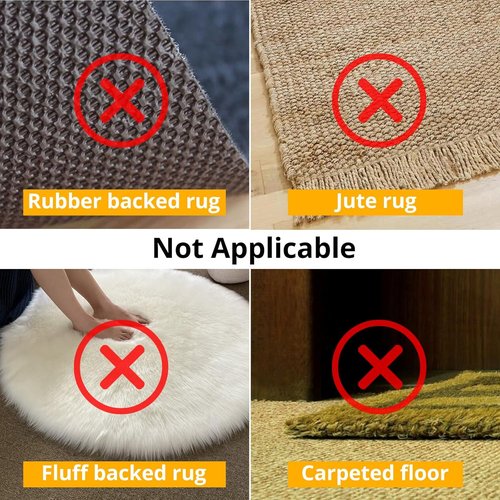 Daisyhome 12 PCS Rug Tape - Double-Sided Adhesive Gripper for Hardwood Floors | Anti-Slip Carpet Solution