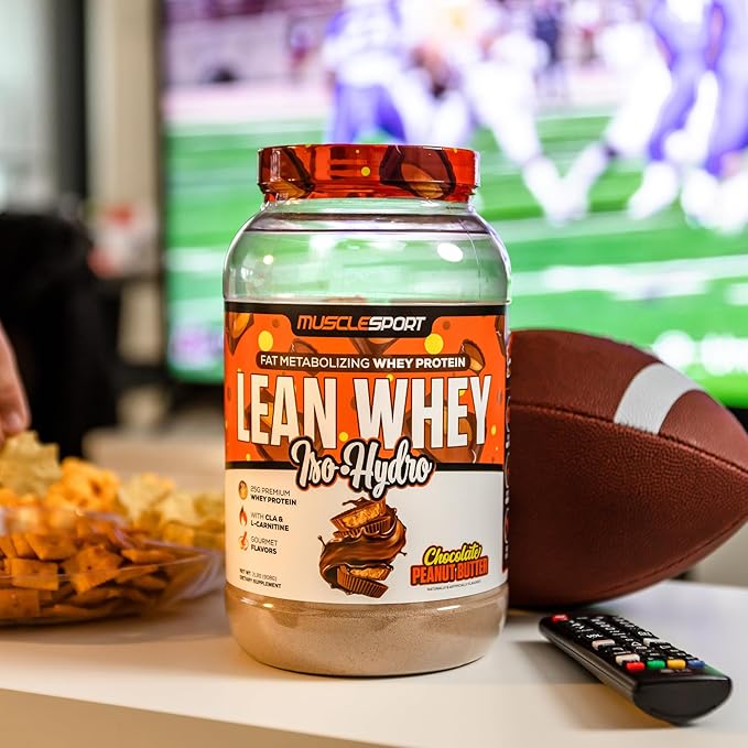 Musclesport Lean Whey Revolution??Protein Powder - Whey Protein Isolate - Low Calorie, Low Carb, Low Fat, Incredible Flavors - 25g Protein per Scoop - 5lb Chocolate Peanut Butter