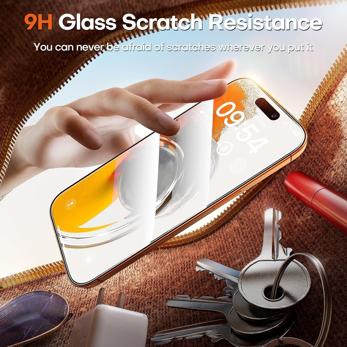 17 16 6.9 inch 9H 17 2 Pack TOCOL Privacy Screen Protector for Pro Max / Pro Max Hardness Military Grade Shatterproof