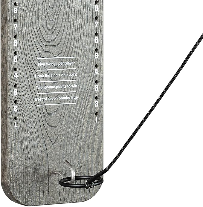 Ringo Outdoor Premium Hook and Ring Game. Fully Assembled and Mounts in 90 Seconds, Lifetime Warrantee. Made for Outdoors!