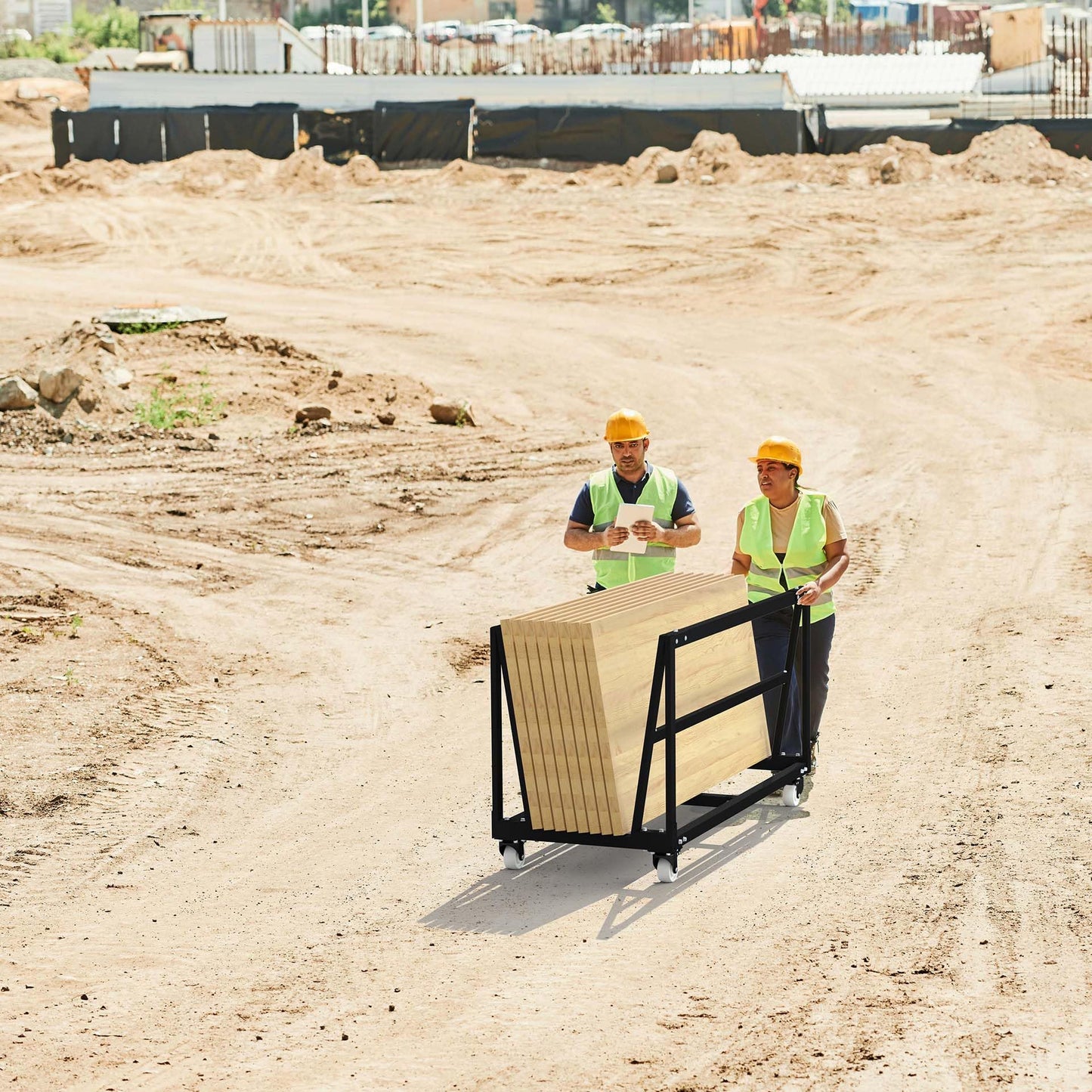 APARECIUM Heavy Duty Panel Truck Cart 3000 lbs Load Capacity, Adjustable Panel Sheet Cart, Substrate Panel Rack for Sheet Materials, Plywood Sheetrock Glass and Windows