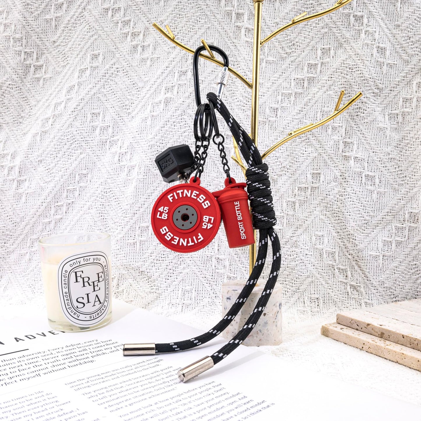 igvean Gym Gifts for Women Fitness Keychain Cool Gifts for Gym Lovers Fitness Gift for Women Men Bag Purse Charms for Womens Girl Workout Accessories for Her