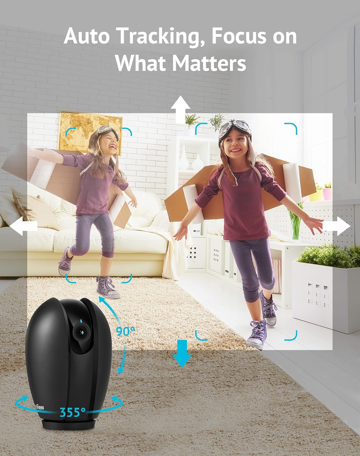 LaView 1080P 360 Camera,2-Ways Indoor Security Camera, Home Security Camera with Sound & Motion Detection, Baby Monitor
