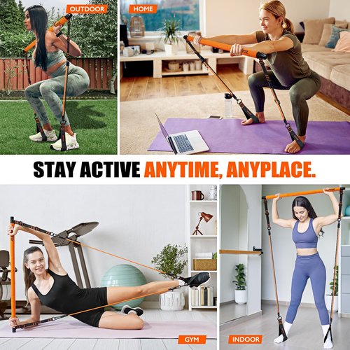 KUTIZE Pilates Bar Kit - Multifunctional Resistance Bands for Full-Body Workouts | Home Gym Equipment