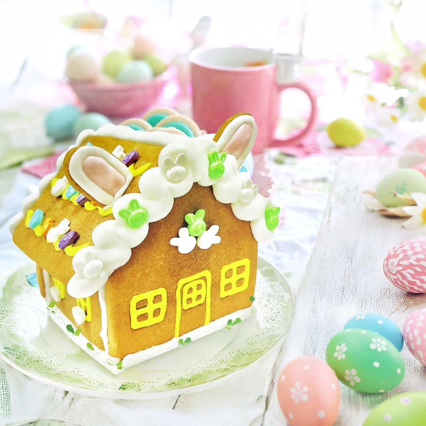 Spring Cookie Decorating Kit by Bunny House - Fun DIY Activity with Icing & Candies | Pre-Baked Panels Included
