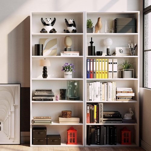 IRONCK 6-Tier Floor Standing Bookshelf - 70-Inch Tall Storage Shelves for Home Office & Living Room Decor