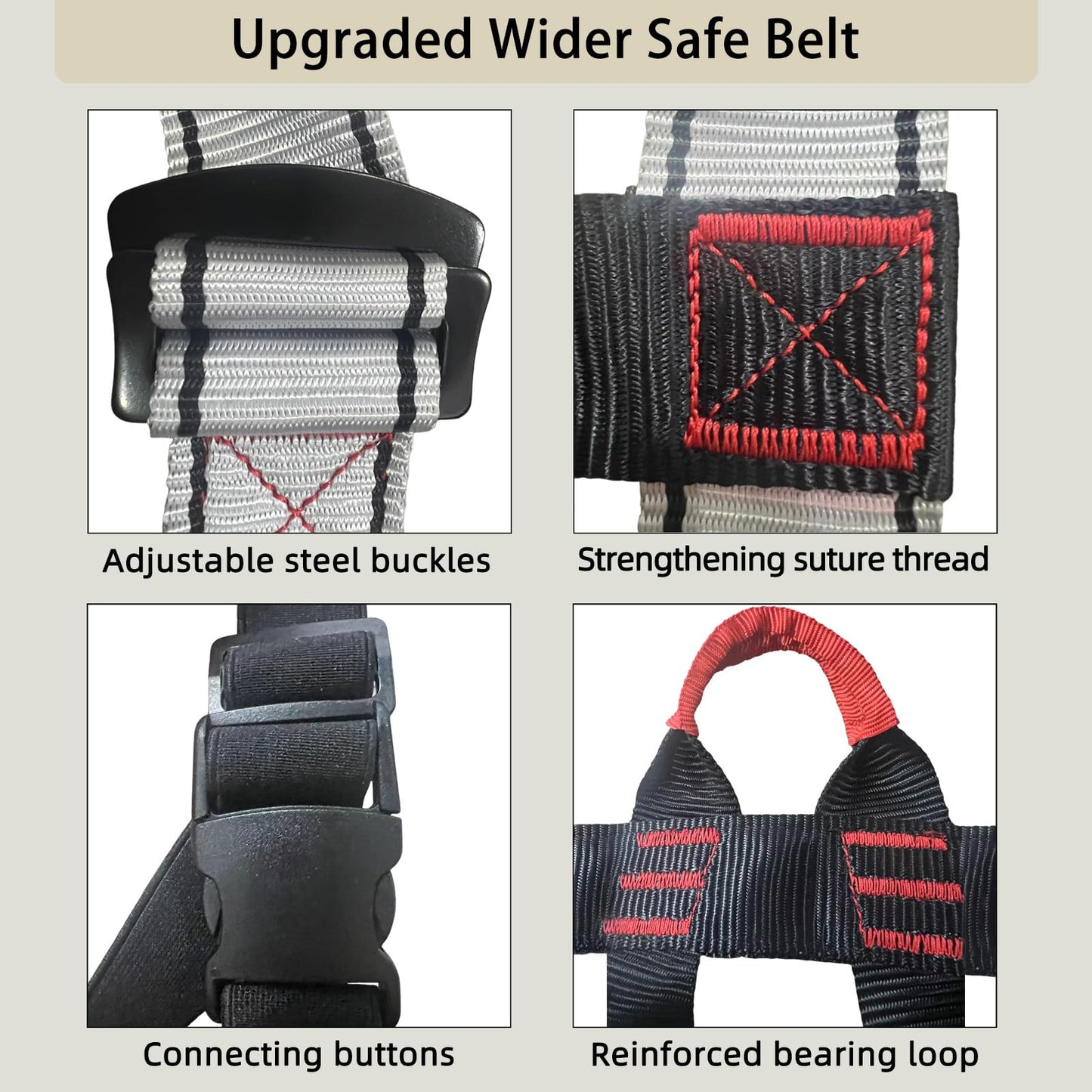 PRIORMAN Bungee Fitness Harness for Adults, Adjustable Dance Safety Belt with Size Guide & Back Support, W/CE Certificate,Heavy-Duty Jumping Equipment Harness for Workout Training (Harness Only)