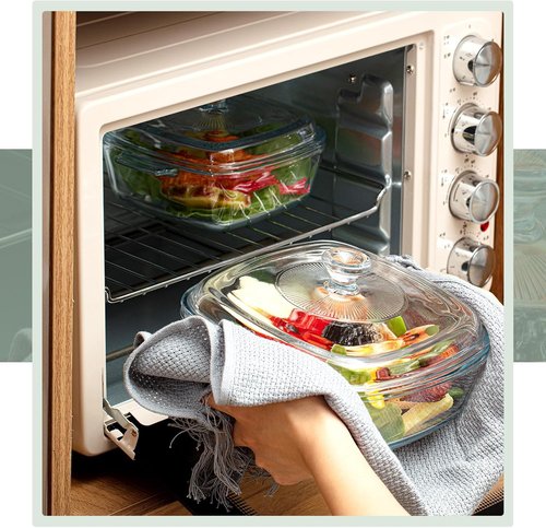 Maxcheck Glass Casserole Dish Set - 2 Pieces with Lids | 0.8L & 1.5L Oven-Safe Cookware for Home & Party
