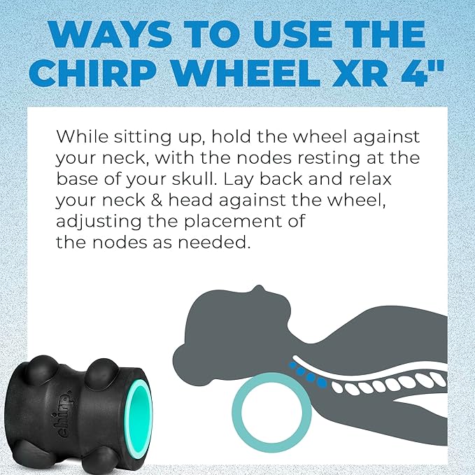 Chirp Wheel XR Massage Roller for Neck & Headache Relief ??Rejuvenate Body, Spinal Care & Tension Through Thumb Pressure Release | High-Density Foam for Physical Therapy, 500lbs Capacity, 4" Mint