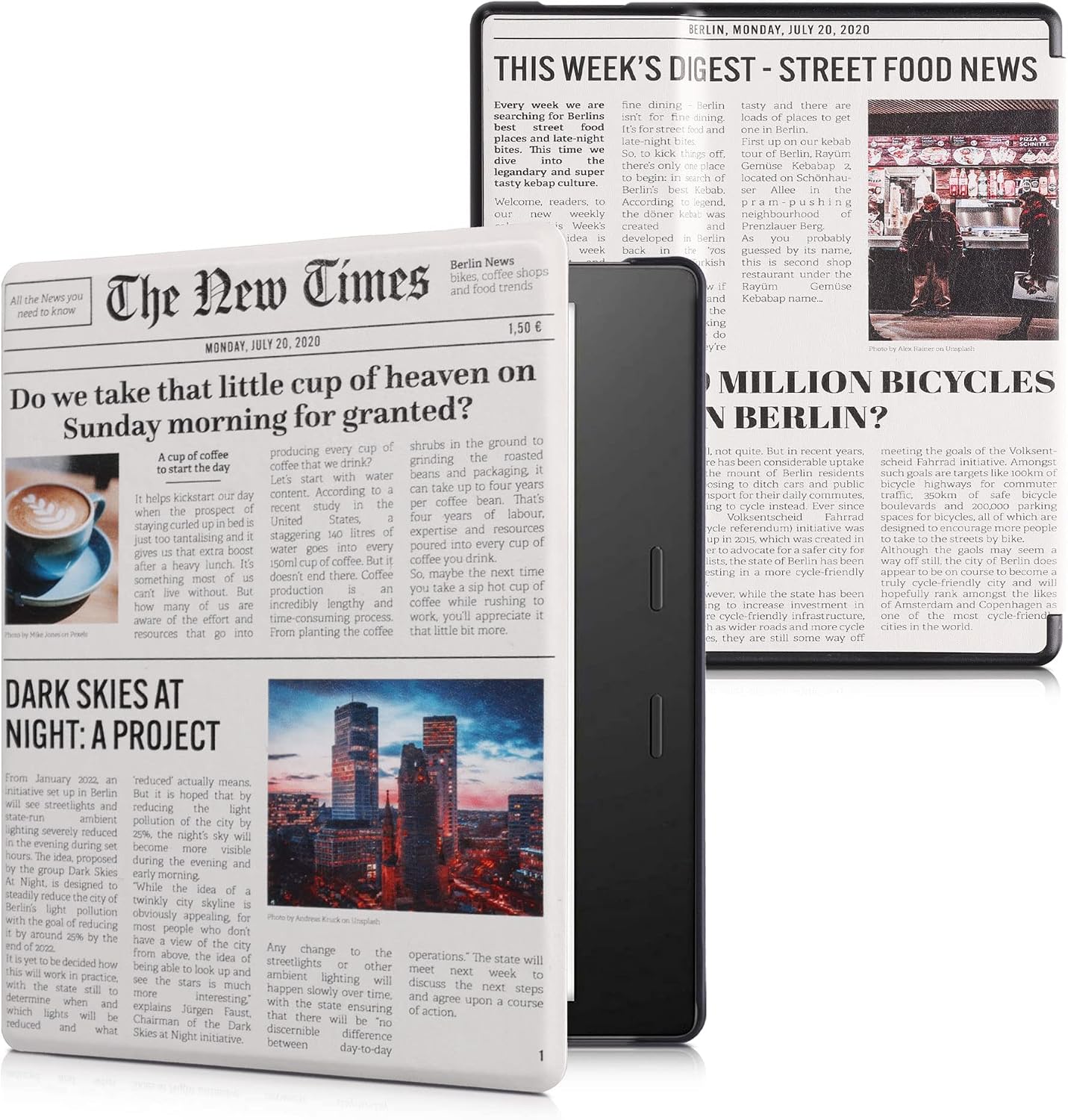 kwmobile 10. Case Compatible with Amazon Kindle Oasis Generation Case - eReader Cover - Front Page