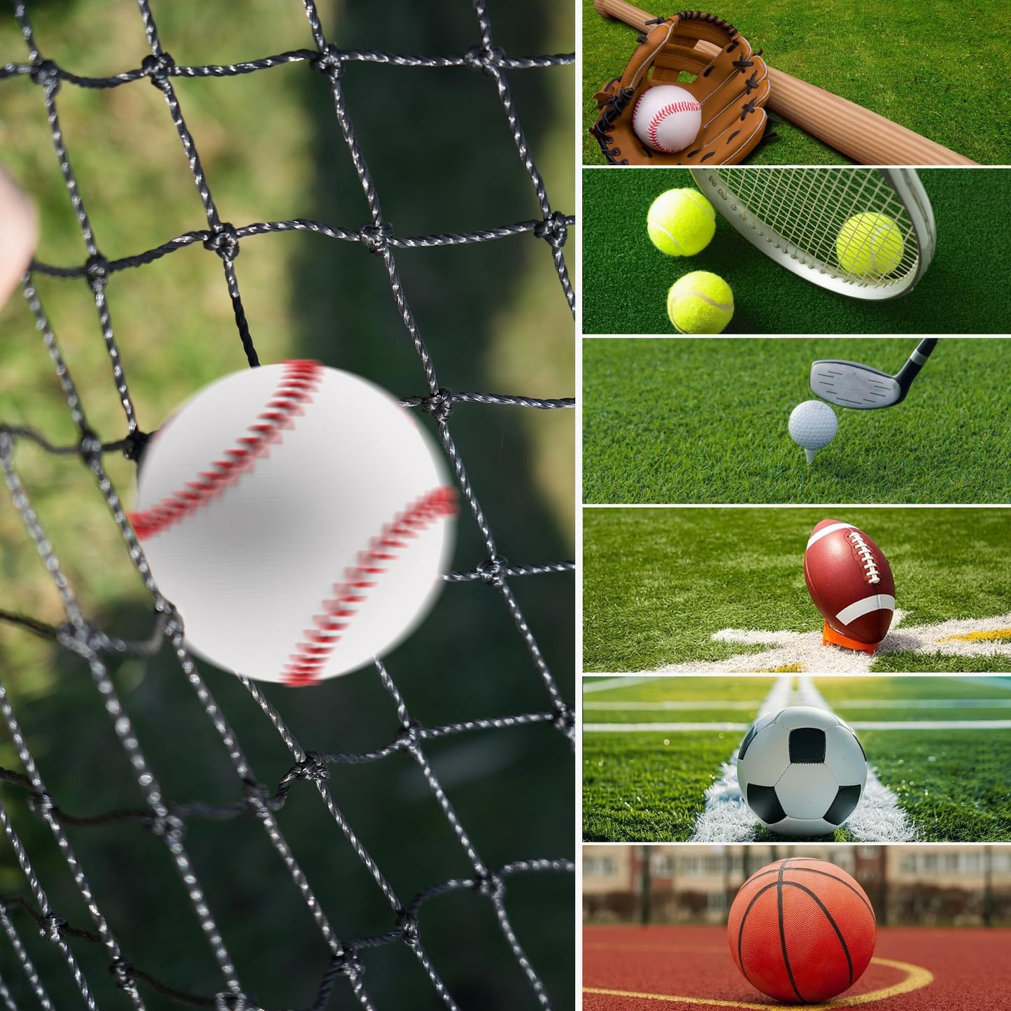 55 FT Baseball Batting Cage, Baseball Nets for Batting Cage，Baseball and Softball Batting Cage Nets for Pitching Training, Outdoor Backyard Batting Cage with Frame