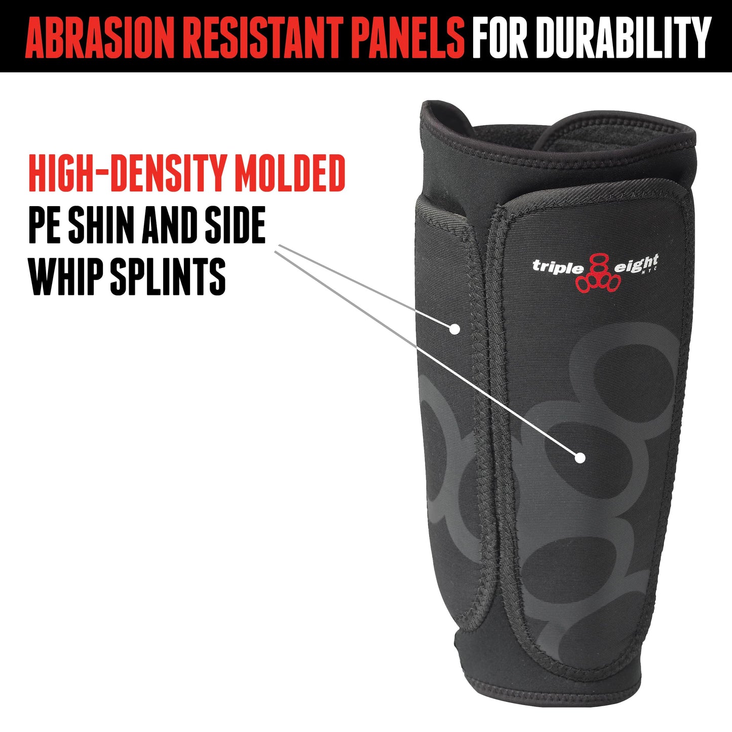 Triple Eight Exoskin Shin and Whip Guard Pads – Protective Shin Guards for BMX and Mountain Biking
