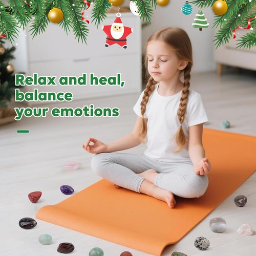 Crystal Advent Calendar 2026 - 24 Natural Gemstones & Healing Stones | Fun Christmas Countdown Gift for All Ages