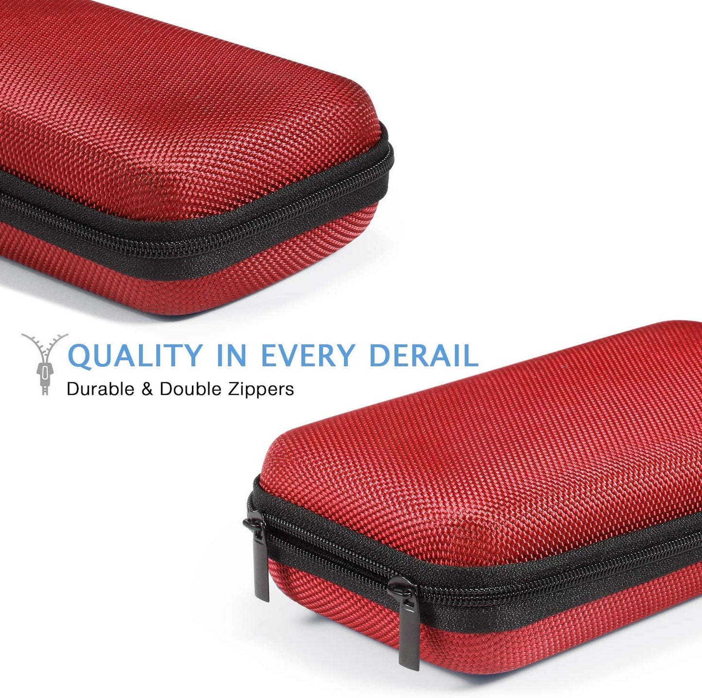 3 GLCON Colors Hard EVA Protective Case - Portable Storage for Charging Cable, Power Bank, Hard Drive, Cell Phone
