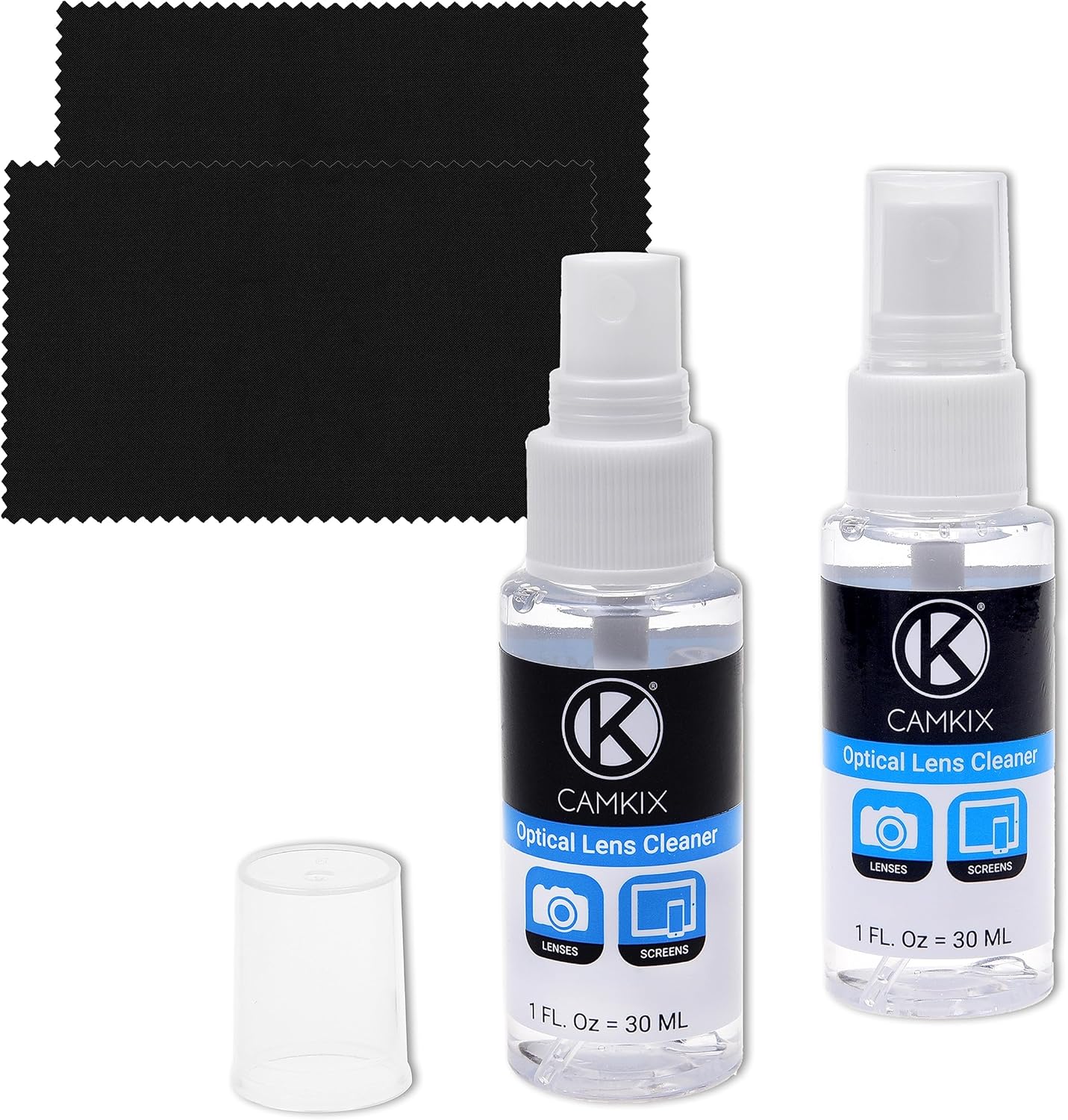 CamKix 2X 2X Lens and Screen Cleaning Kit - Cleaning Spray Microfiber Cloth - Perfect to Clean The Lens of Your DSLR