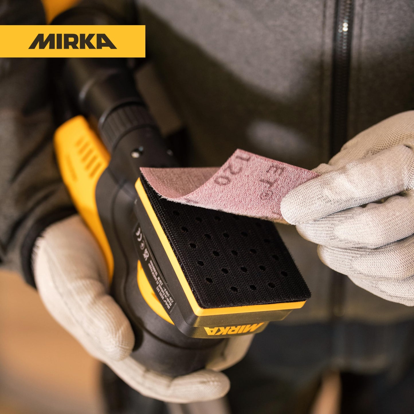 Mirka DEOS II 343X 3" x 4" Electric Orbital Sander, Brushless Motor, Adjustable Speed, Bluetooth-Ready, Dust-Free Sanding – Ideal for Tight Spaces & Detail Work