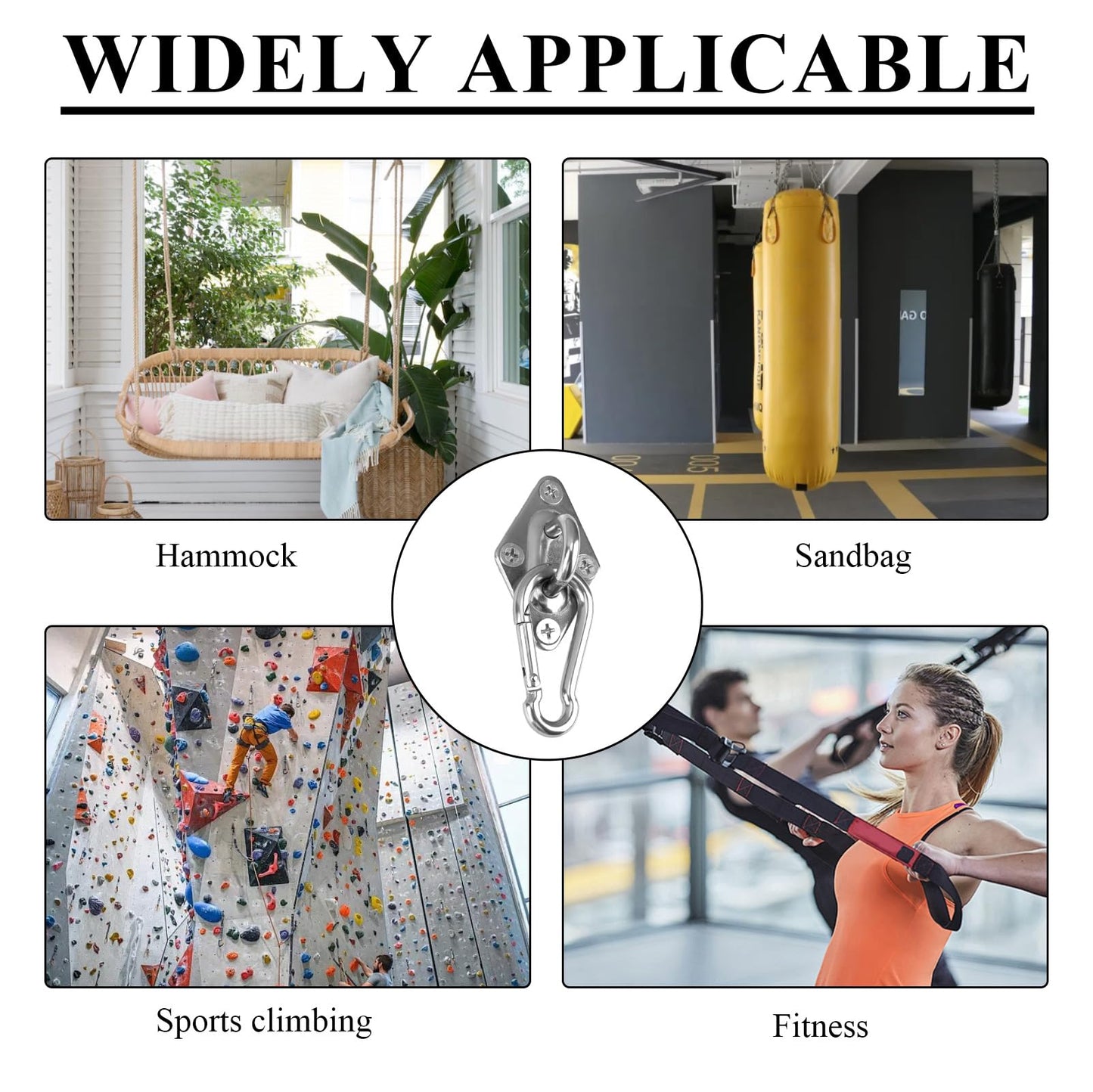 Resistance Band Wall Mount, Exercise Anchors Hooks for Wall, Space Saving Workout Resistance Bands for Beginners, Athletes, Fitness Enthusiasts, Home Gym, Suspension Trainer, Stretching