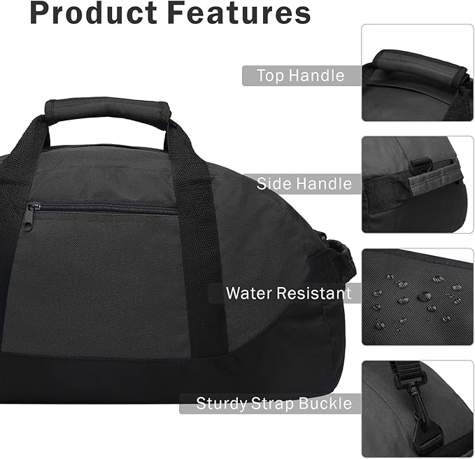 BuyAgain Duffle Bag, 18" Travel Carry On Sport Duffel Gym Bag with Top Handle For men Or Women