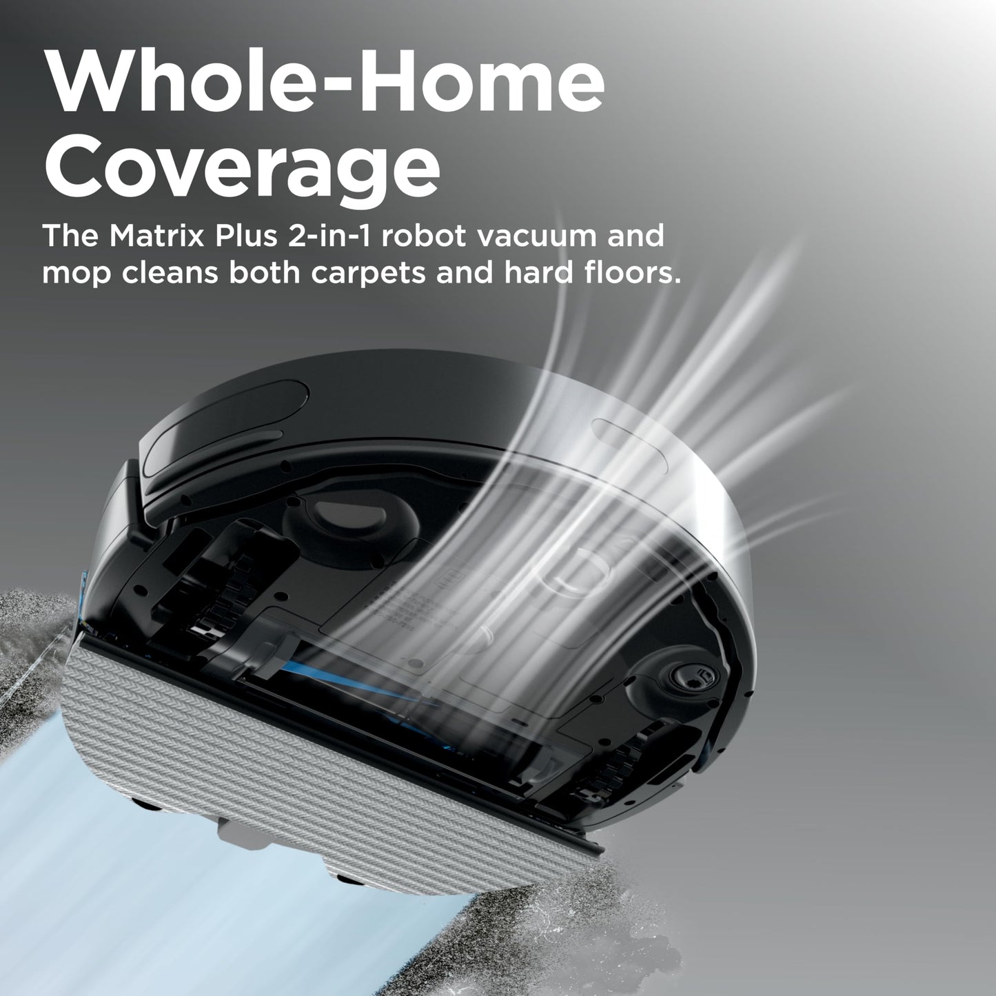 Shark Matrix Plus 2in1 Robot Vacuum & Mop with Sonic Mopping, Matrix Clean, Home Mapping, HEPA Bagless Self Empty Base, CleanEdge, for Pet Hair, WiFi, Compatible with Alexa, Black/Gold (AV2613WA)