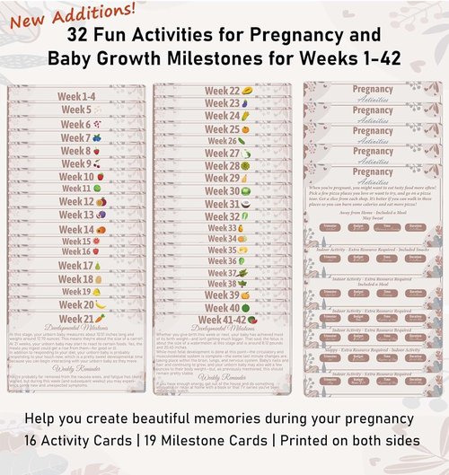 Garybank Ultrasound Picture Frame - Love at First Sight with Weekly Milestone Cards | Perfect Pregnancy Gift for New Moms